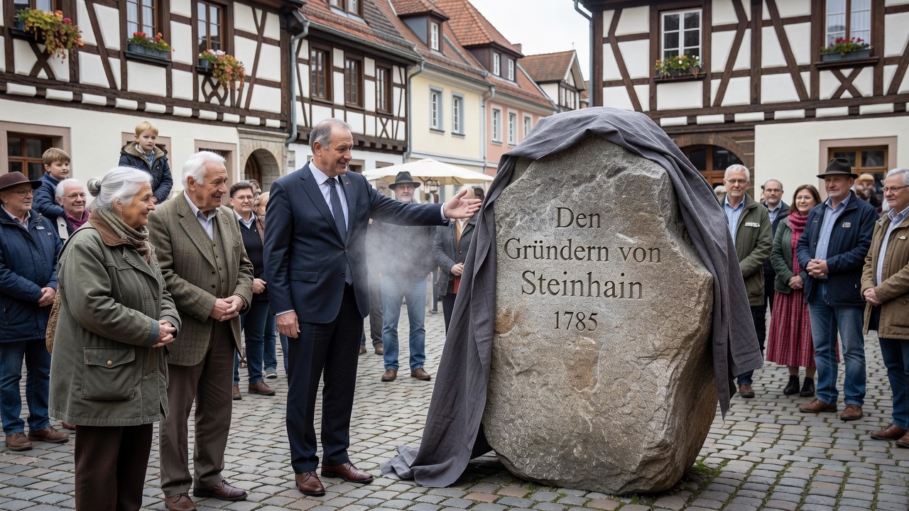 Steinhain Unveils Monument Honoring Town Founders